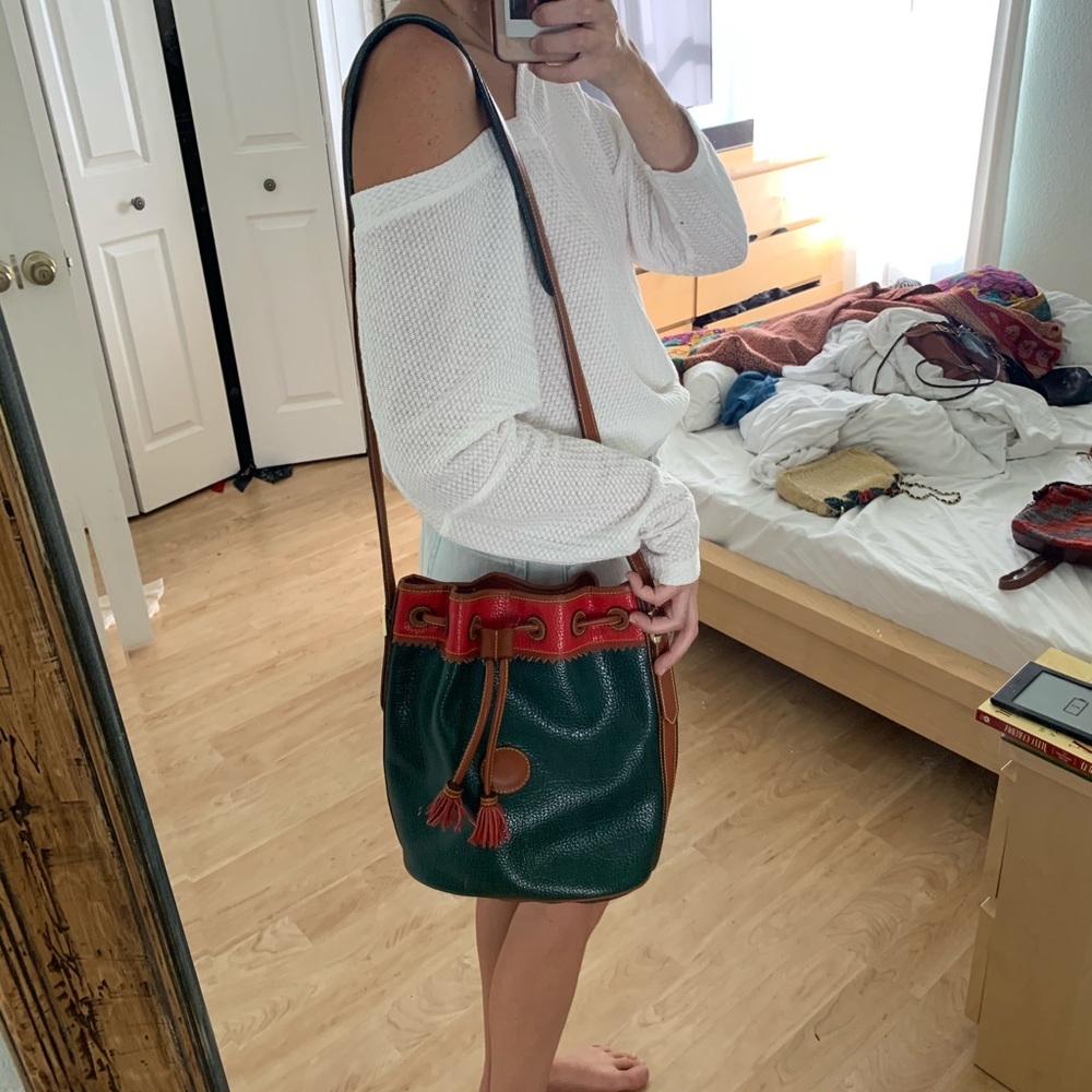 Vintage blue Bucket bag